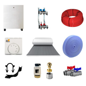 10m2 Fußbodenheizung Set mit Tackerplatten