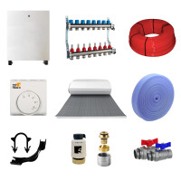 90m2 Fußbodenheizung Set mit Tackerplatten