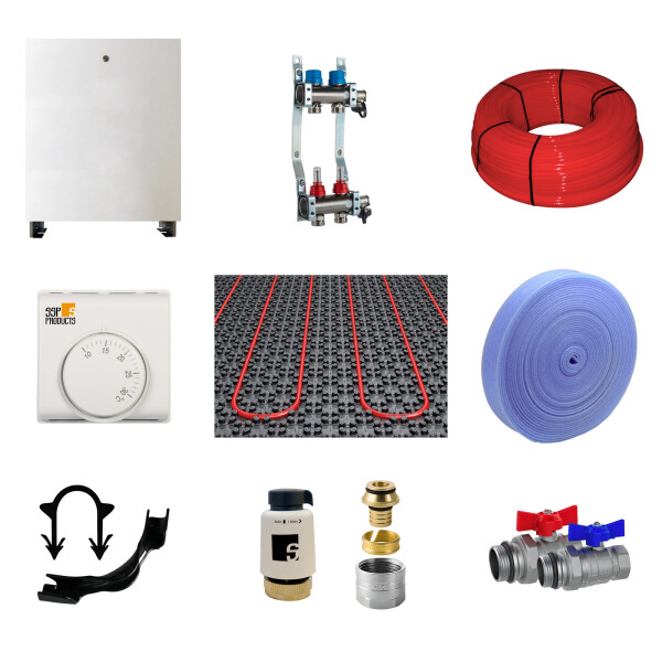 FBH Set mit Noppenplatte 30m2