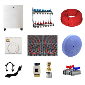 FBH Set mit Noppenplatte 80m2