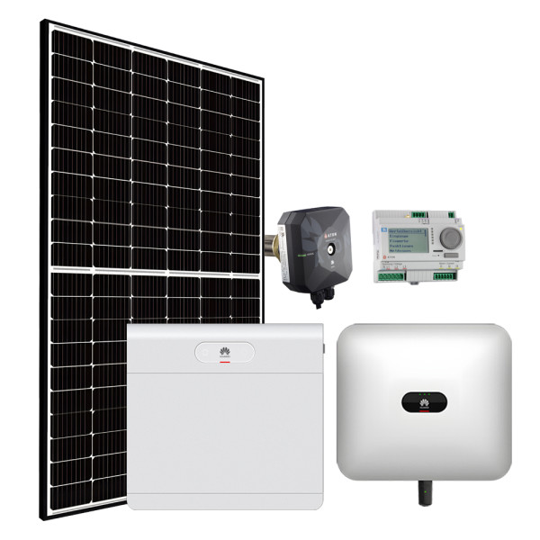 PV-SET für 0 Einspeisung - 3,85 kWp mit 7 kWh Batteriespeicher und Warmwasserbereitung 3,00kW